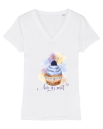 Dragoste e dulce Tricou mânecă scurtă guler V Damă Evoker