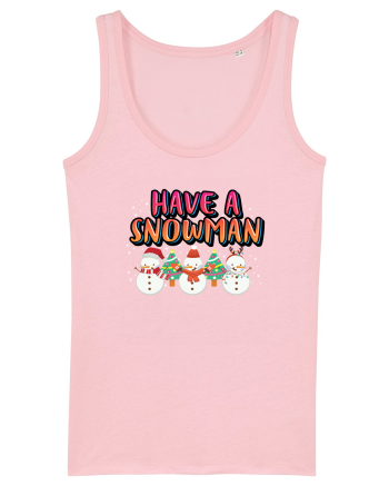 Have A Snowman Cotton Pink