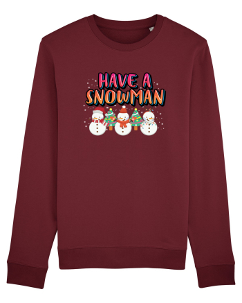 Have A Snowman Burgundy