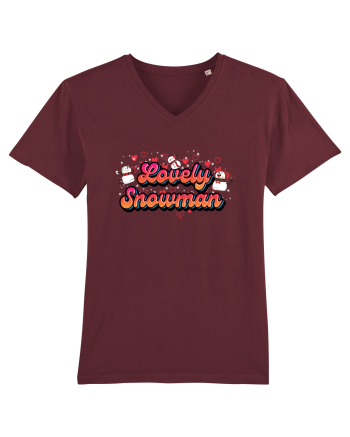 Lovely Snowman Burgundy