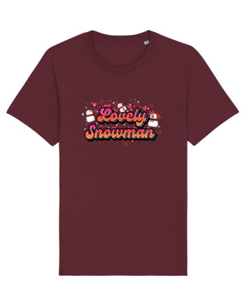 Lovely Snowman Burgundy