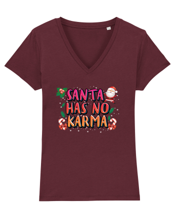 Santa Has No Karma Burgundy