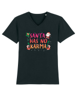 Santa Has No Karma Tricou mânecă scurtă guler V Bărbat Presenter