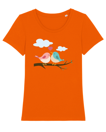 Doua păsărele Bright Orange