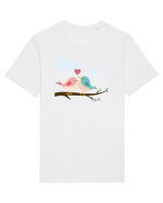Doua păsărele Tricou mânecă scurtă Unisex Rocker