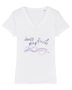 myWeltanschauung Tricou mânecă scurtă guler V Damă Evoker