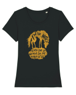I'm the Wolf Tricou mânecă scurtă guler larg fitted Damă Expresser