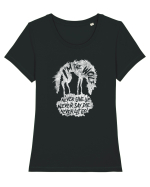 I'm the Wolf Tricou mânecă scurtă guler larg fitted Damă Expresser