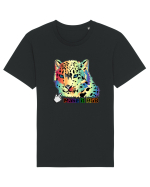 RGB Leopard Tricou mânecă scurtă Unisex Rocker