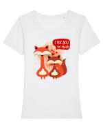 Veverițe Tricou mânecă scurtă guler larg fitted Damă Expresser