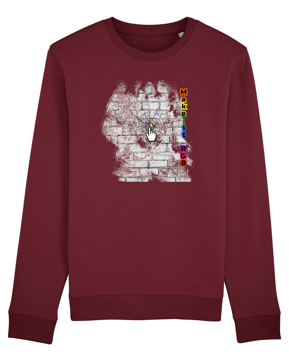 Bluză mânecă lungă Unisex Rise Burgundy