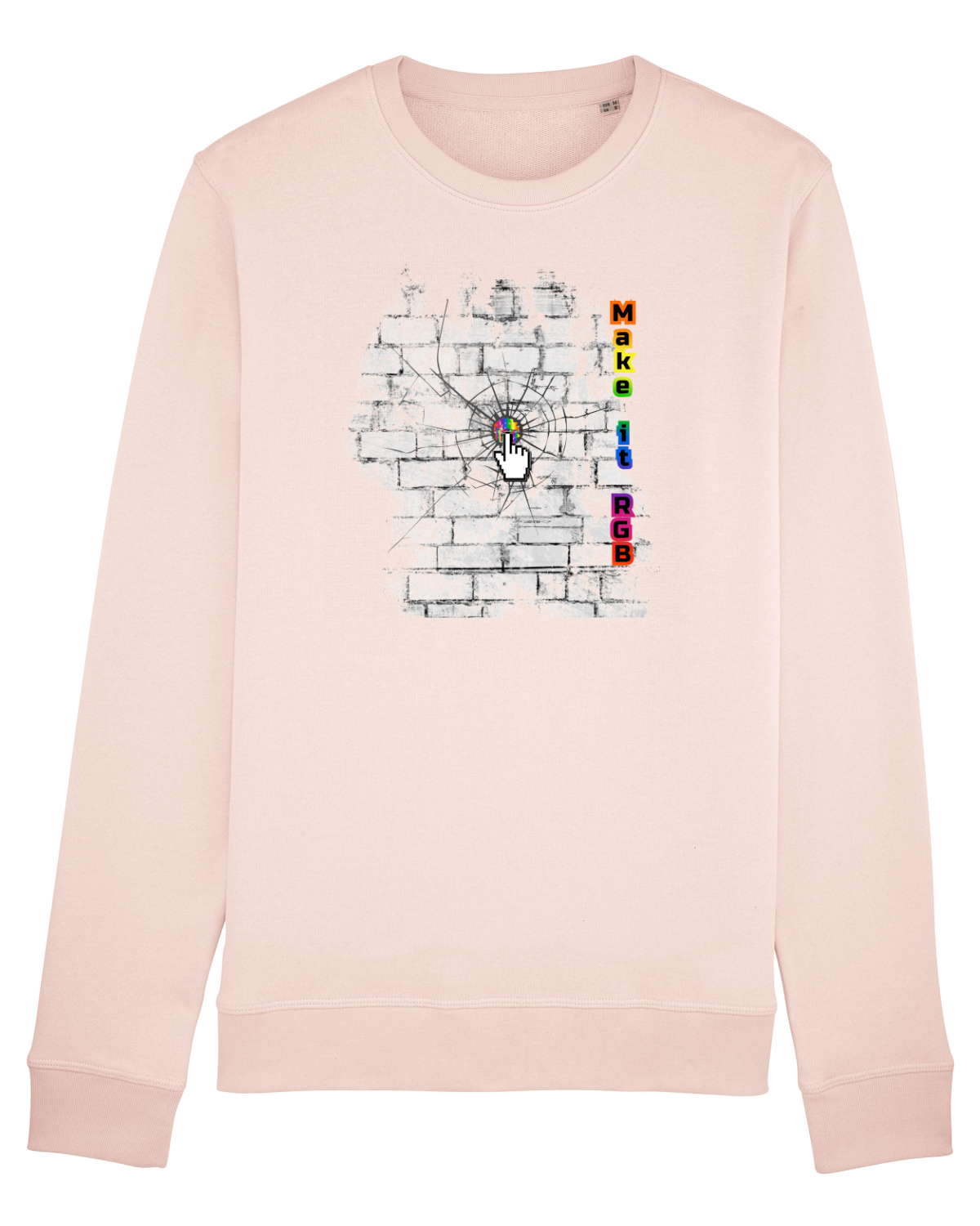Bluză mânecă lungă Unisex Rise Candy Pink
