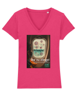 STOP CORONA Tricou mânecă scurtă guler V Damă Evoker