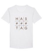 HAŞTAG Tricou mânecă scurtă guler larg Bărbat Skater