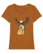 Nativ American Tricou mânecă scurtă guler larg fitted Damă Expresser