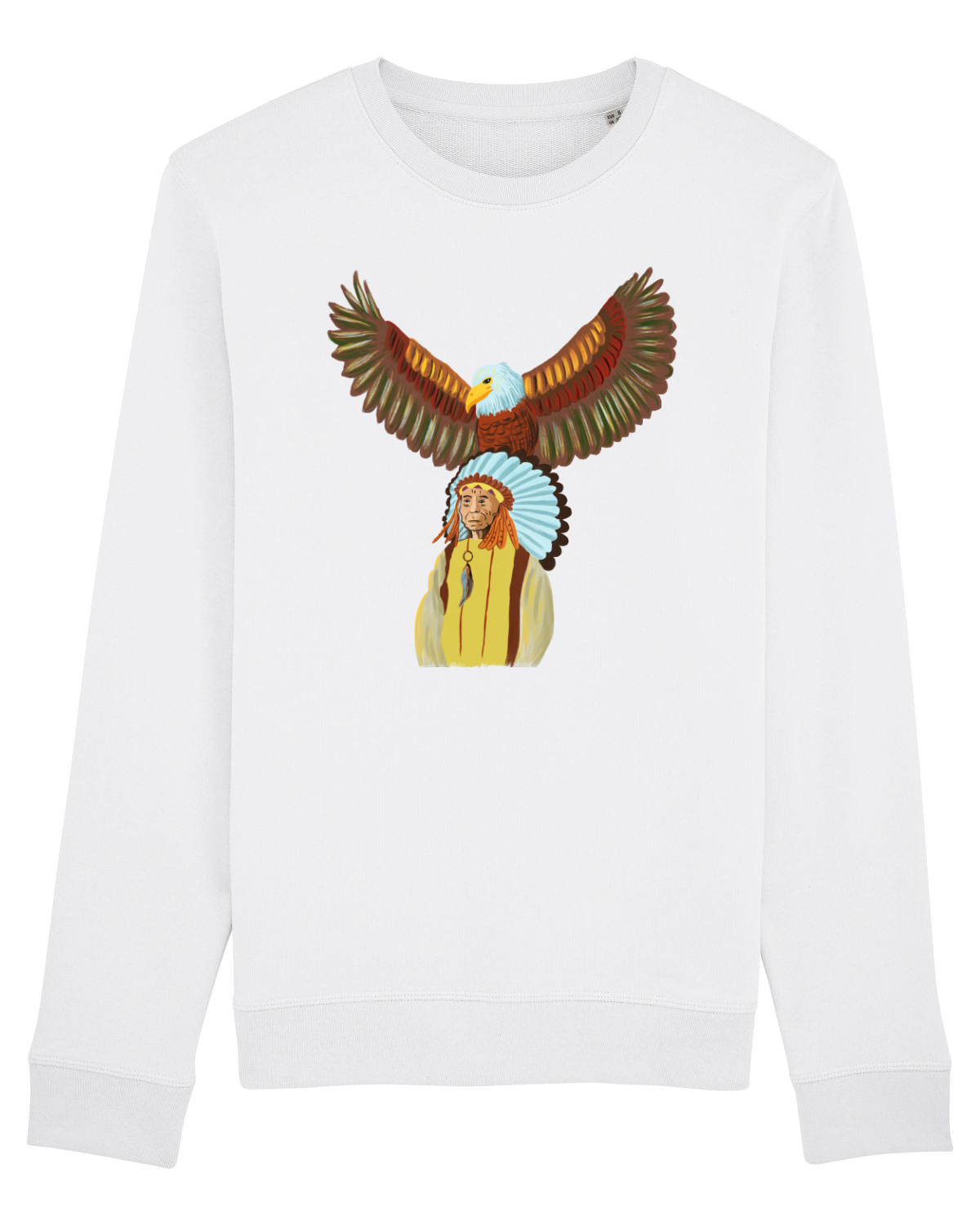 Bluză mânecă lungă Unisex Rise White