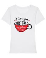 Mai mult decât prima cafea Tricou mânecă scurtă guler larg fitted Damă Expresser