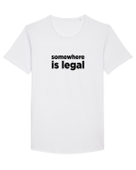 somewhere is legal Tricou mânecă scurtă guler larg Bărbat Skater
