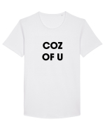coz of u / Because of you Tricou mânecă scurtă guler larg Bărbat Skater