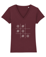 Modern X și O Tricou mânecă scurtă guler V Damă Evoker