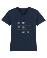 Modern X și O Tricou mânecă scurtă guler V Bărbat Presenter