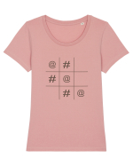 Modern X și O Tricou mânecă scurtă guler larg fitted Damă Expresser