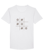 Modern X și O Tricou mânecă scurtă guler larg Bărbat Skater