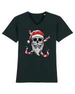Un Mos Craciun de cosmar Tricou mânecă scurtă guler V Bărbat Presenter