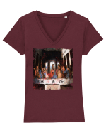 cina cea de taina  Tricou mânecă scurtă guler V Damă Evoker