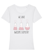 Chimie Tricou mânecă scurtă guler larg fitted Damă Expresser