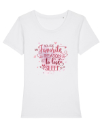 Motivul favorit Tricou mânecă scurtă guler larg fitted Damă Expresser