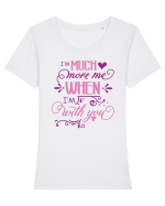 Sunt mai mult din mine Tricou mânecă scurtă guler larg fitted Damă Expresser