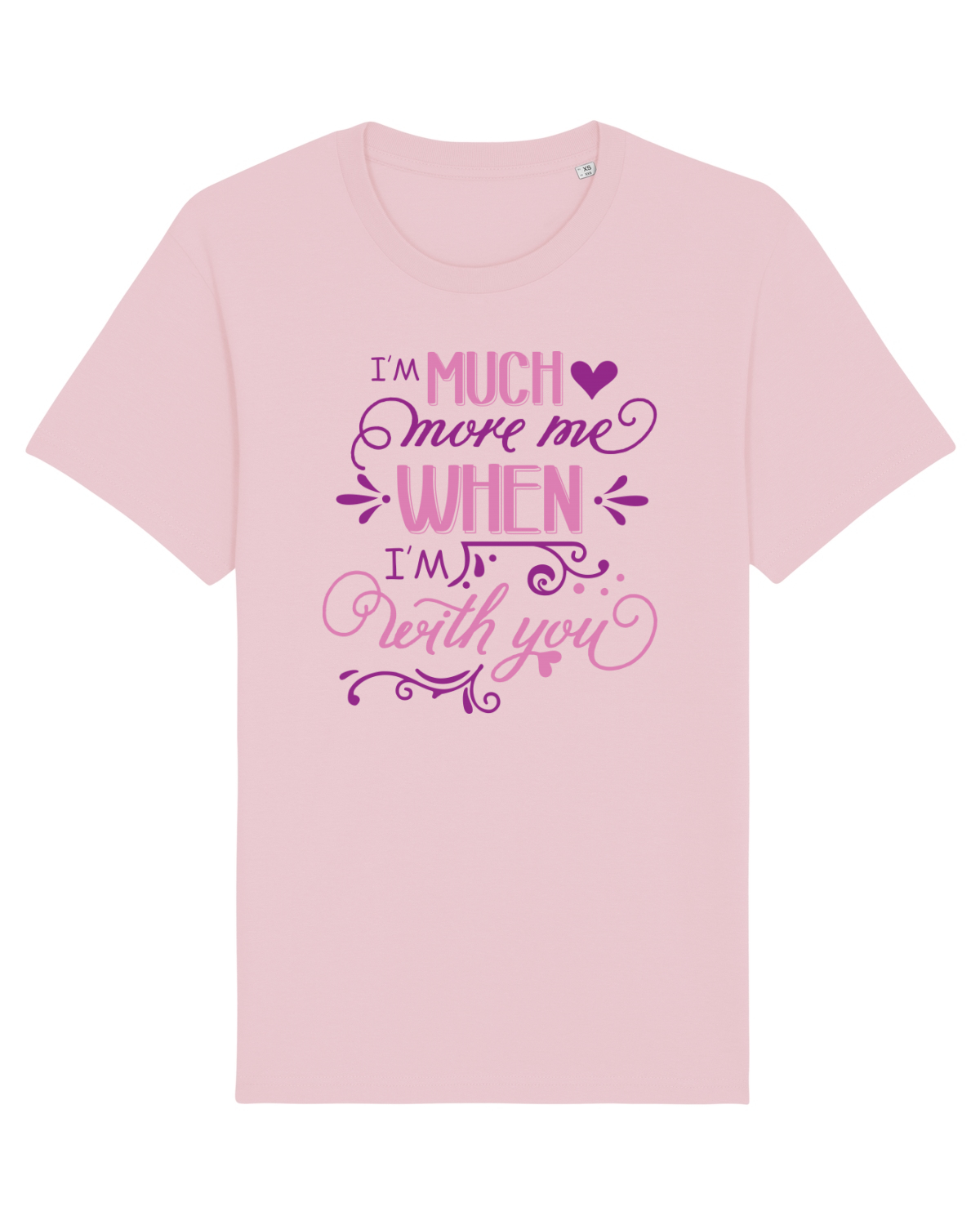 Tricou mânecă scurtă Unisex Rocker Cotton Pink