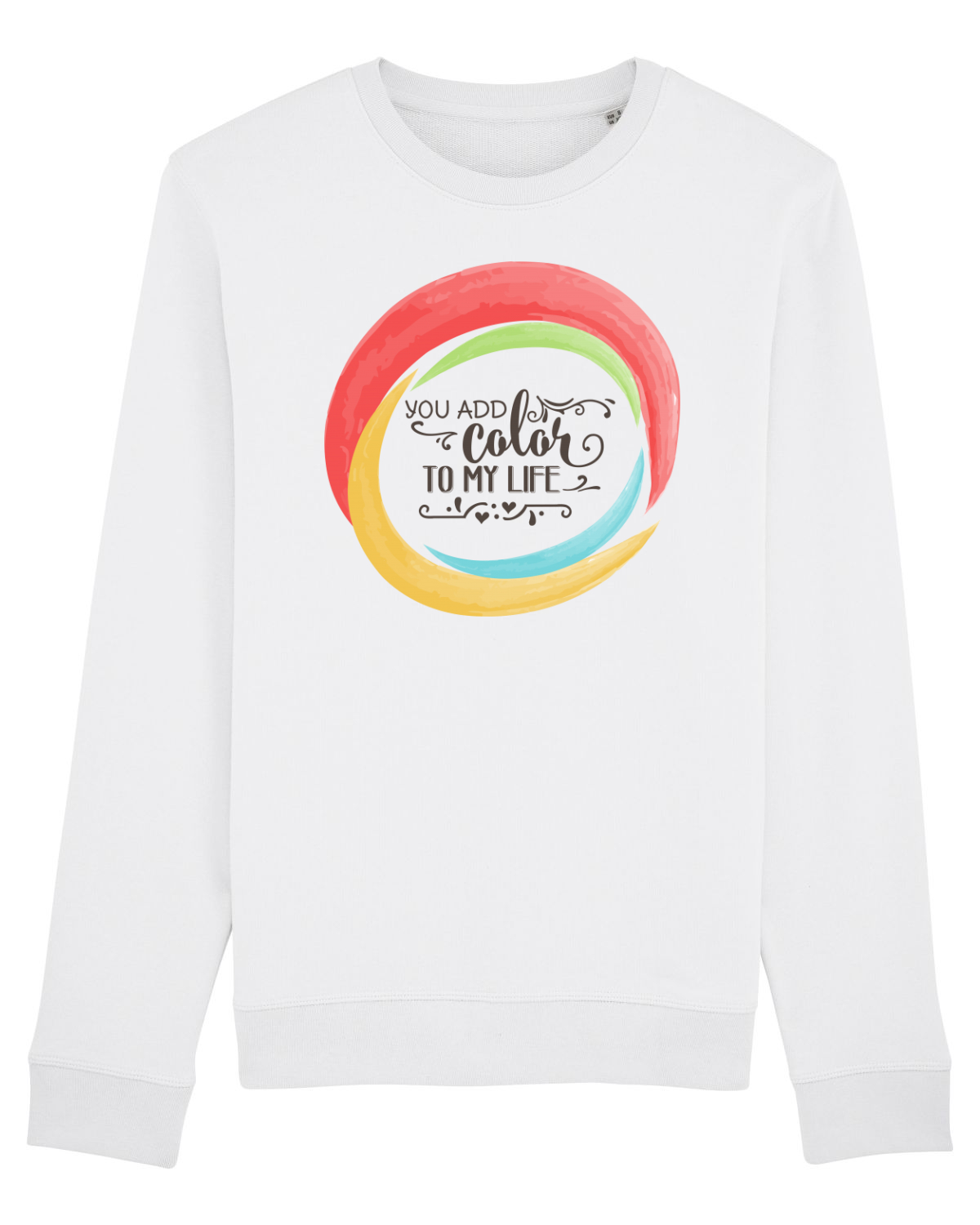 Bluză mânecă lungă Unisex Rise White