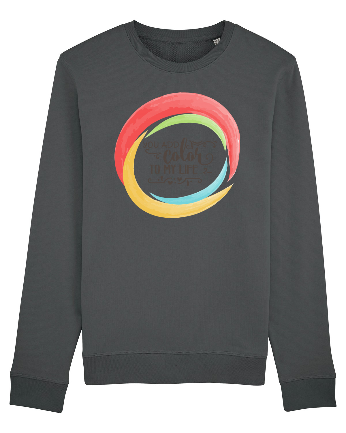 Bluză mânecă lungă Unisex Rise Anthracite