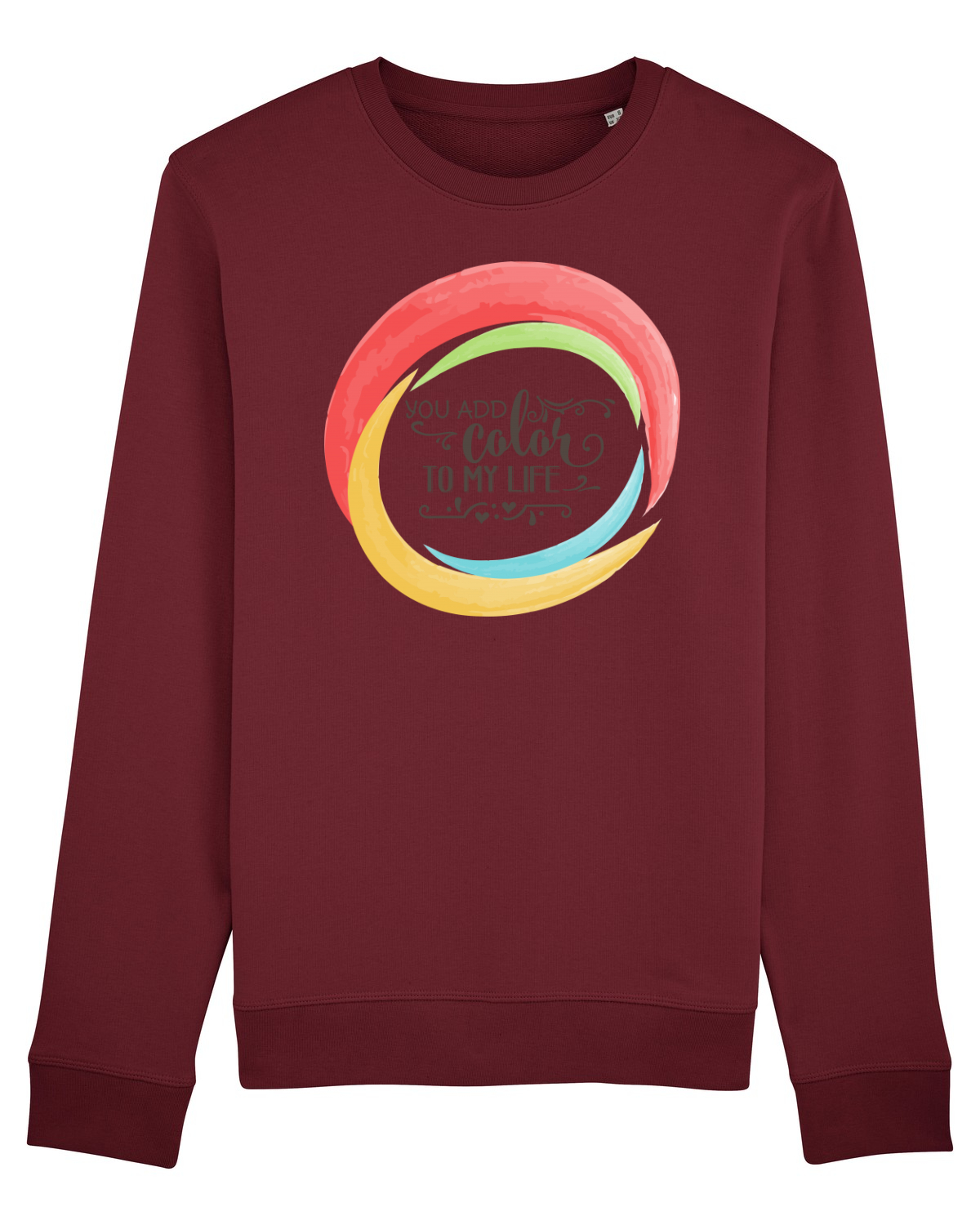 Bluză mânecă lungă Unisex Rise Burgundy