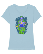 Mama Natura Tricou mânecă scurtă guler larg fitted Damă Expresser