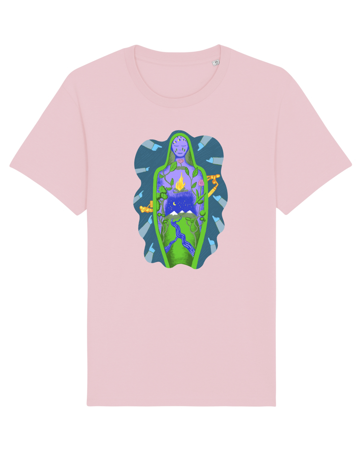 Tricou mânecă scurtă Unisex Rocker Cotton Pink