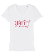 Tu mă completezi Tricou mânecă scurtă guler V Damă Evoker