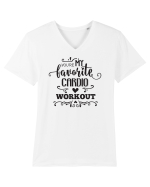 Tu ești exercițiul meu cardio favorit! Tricou mânecă scurtă guler V Bărbat Presenter