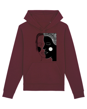 alb negru Burgundy