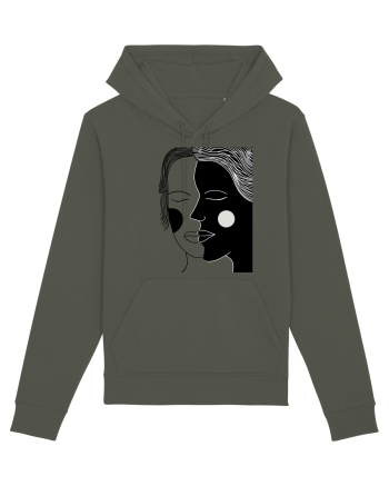 alb negru Khaki