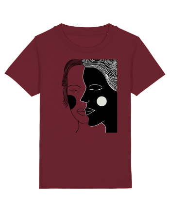 alb negru Burgundy