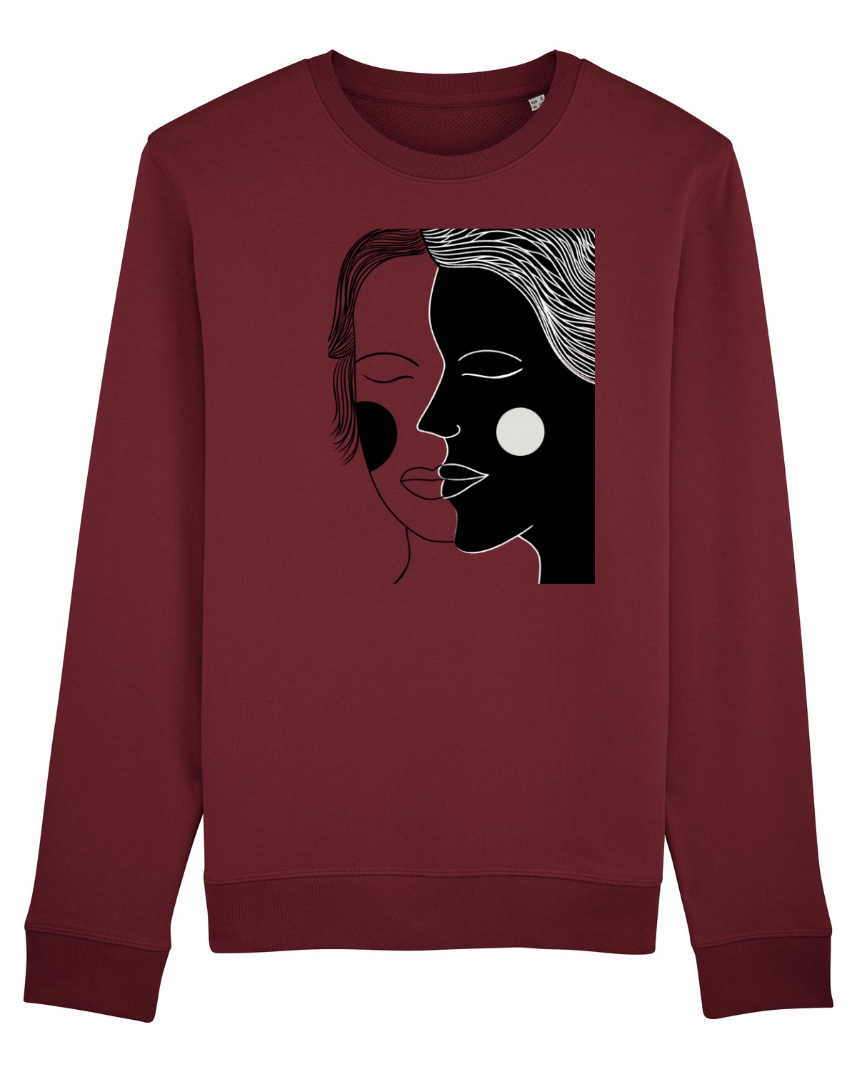 Bluză mânecă lungă Unisex Rise Burgundy