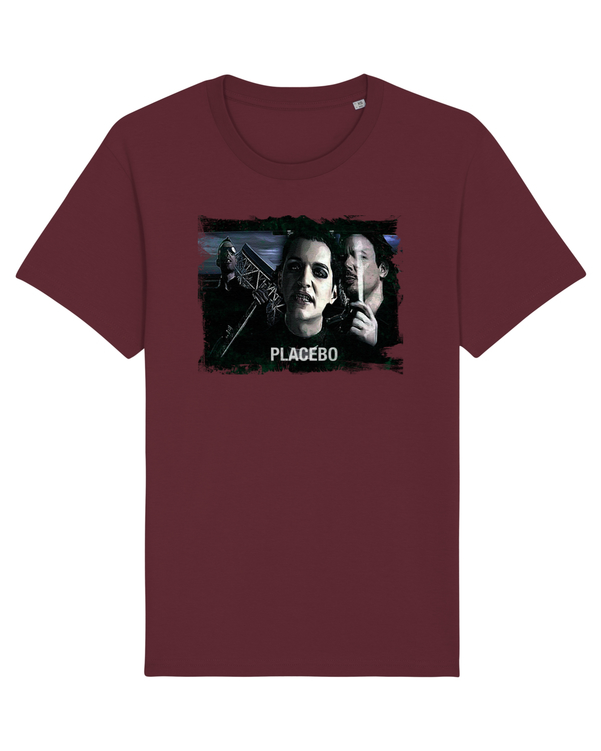 Tricou mânecă scurtă Unisex Rocker Burgundy