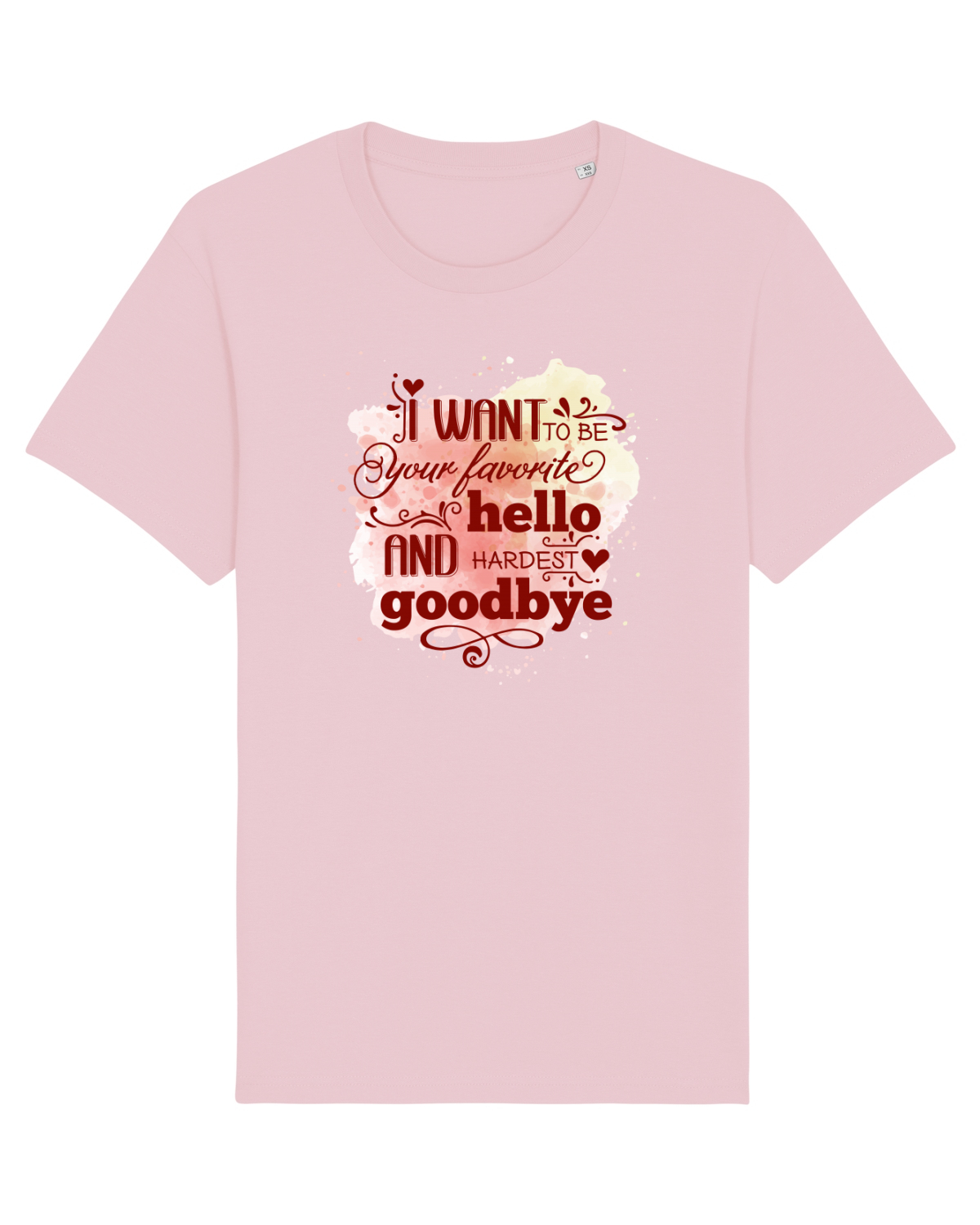 Tricou mânecă scurtă Unisex Rocker Cotton Pink