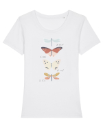 fluturi  Tricou mânecă scurtă guler larg fitted Damă Expresser