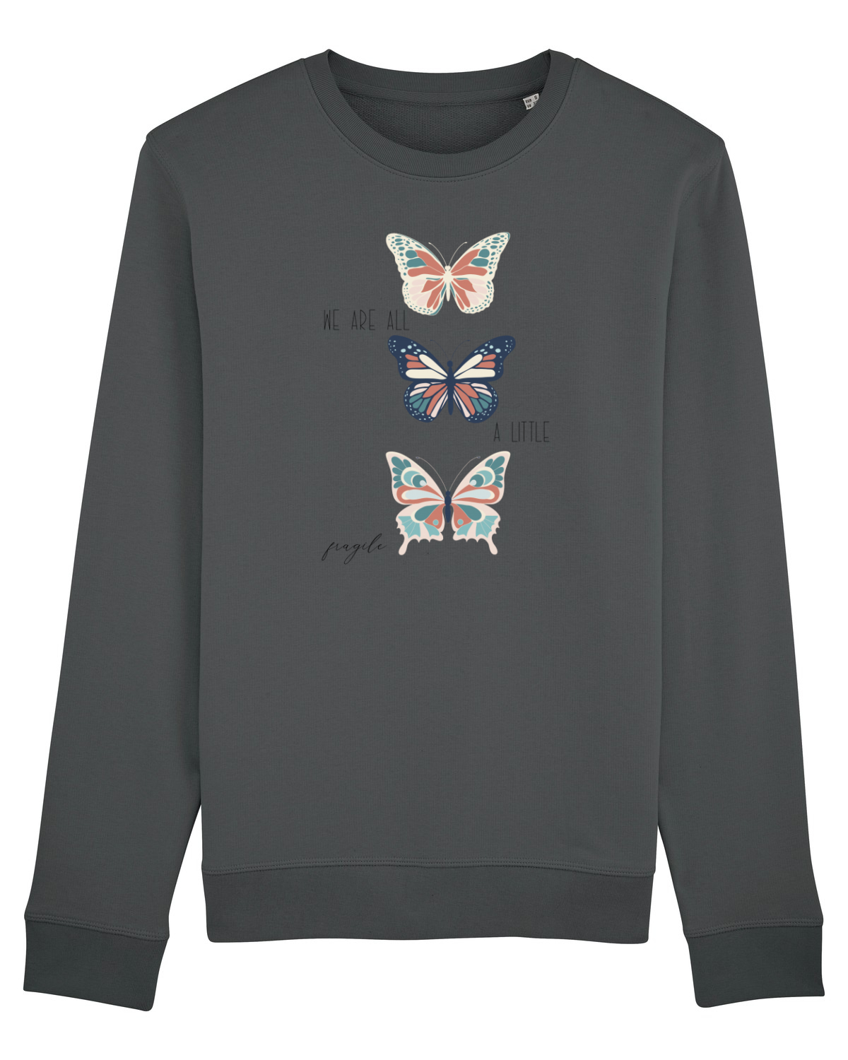 Bluză mânecă lungă Unisex Rise Anthracite