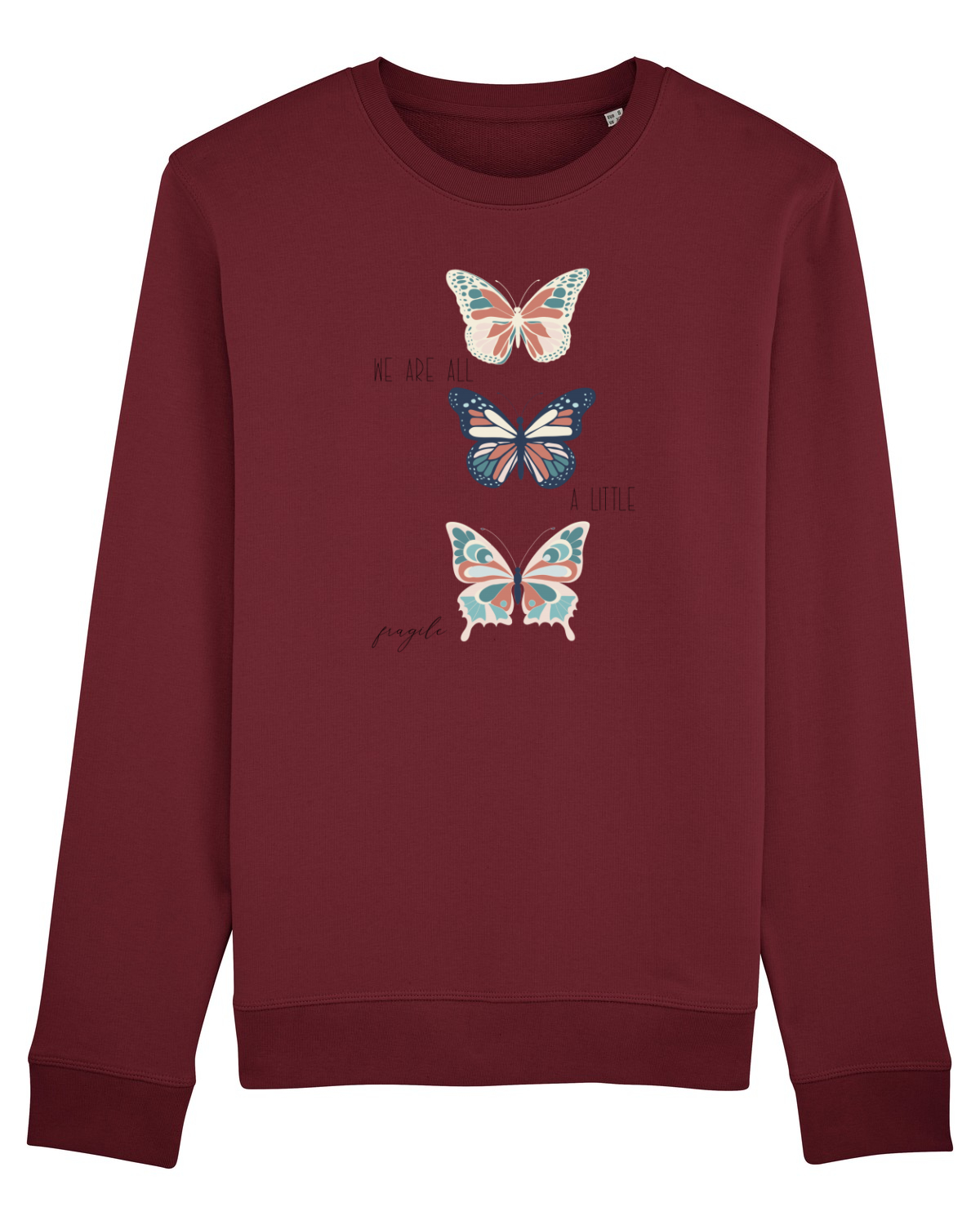 Bluză mânecă lungă Unisex Rise Burgundy