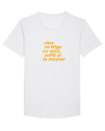 Cine se frige cu mici, suflă și în muștar Tricou mânecă scurtă guler larg Bărbat Skater